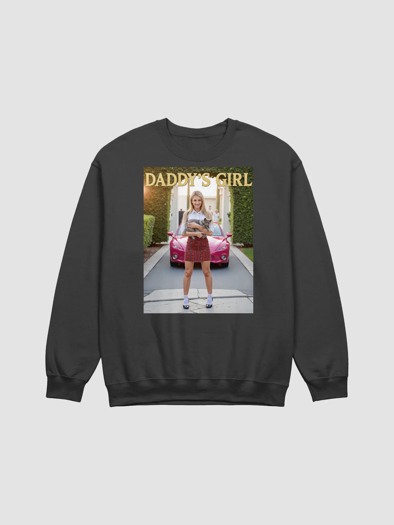 DADDY'S GIRL Plaid Skirt Crewneck product image (10)