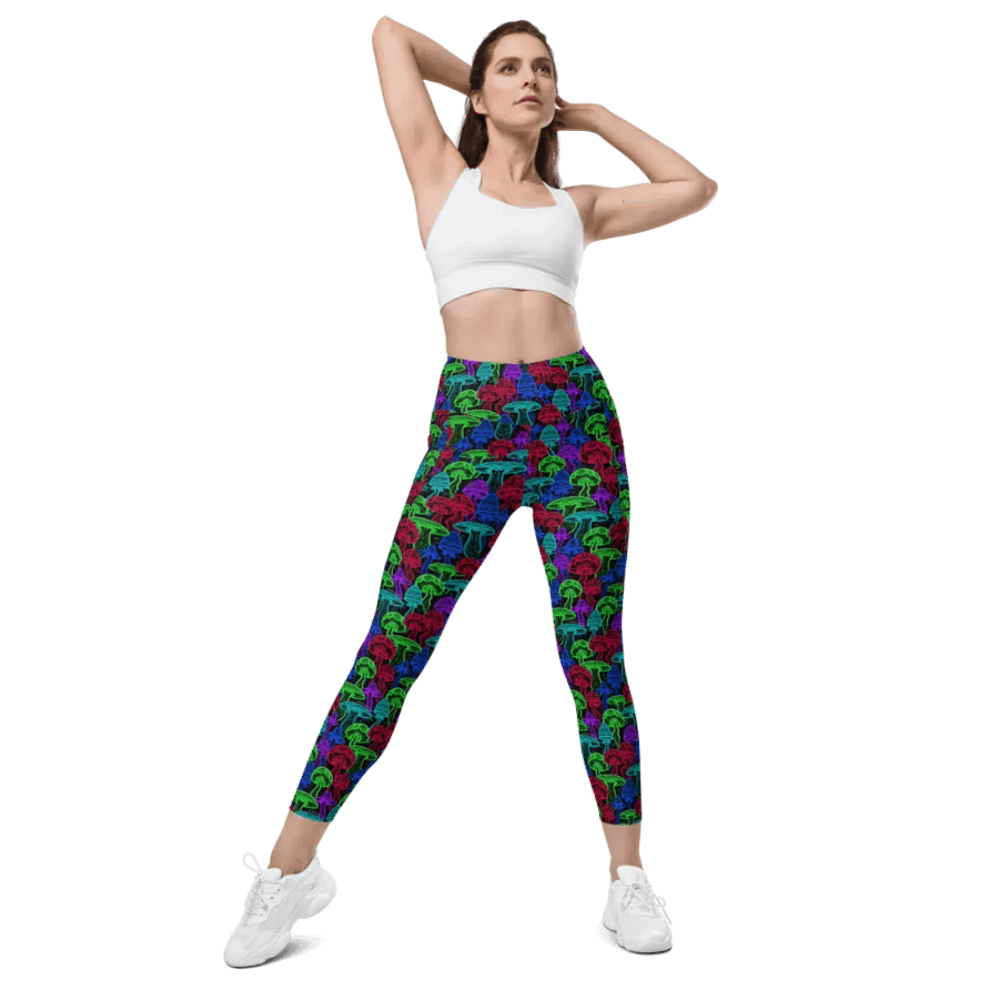 Neon Mushrooms (Variation 1) Pocket Leggings product image (6)