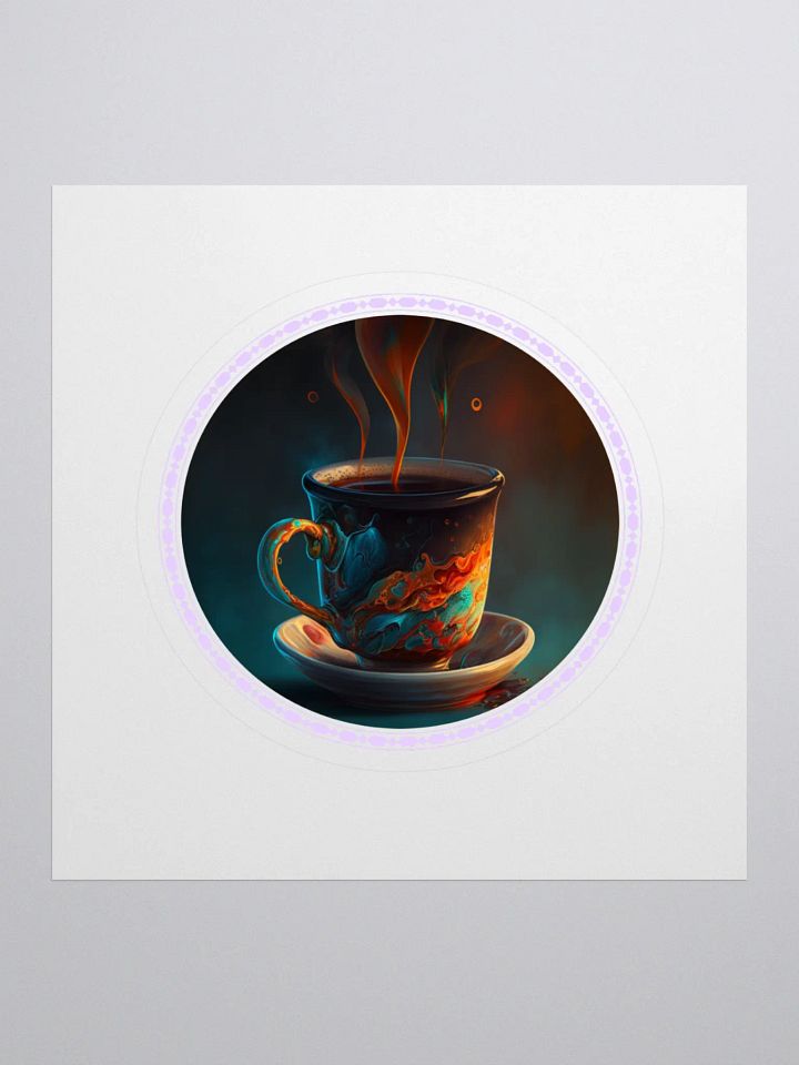 Coffee Swirls Kiss Cut Stickers product image (1)