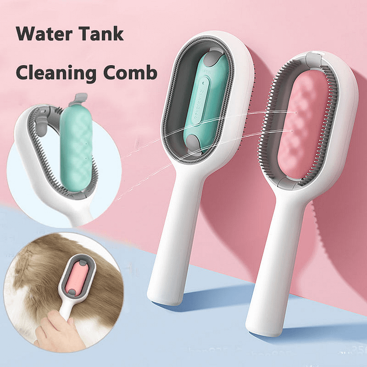 Cat Dog Hair Brush With Water Sticky Brush For Cats, 3 In-1 Cat Grooming Brush Creative Update Cat Dog Grooming Comb With Water Tank product image (1)