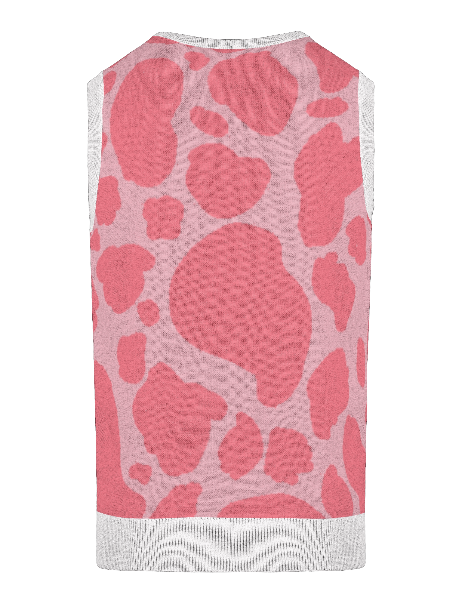 BLVD Cow Print Sweater Vest Pink product image (4)