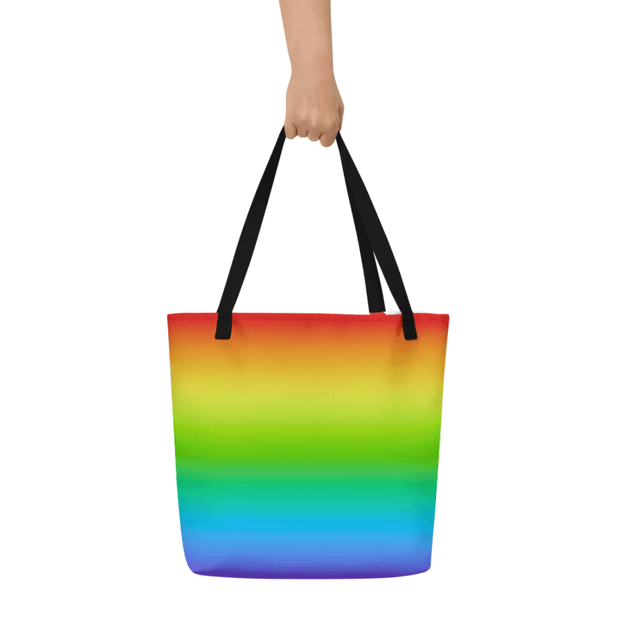 Rainbow Large Tote Bag with Pocket product image (7)