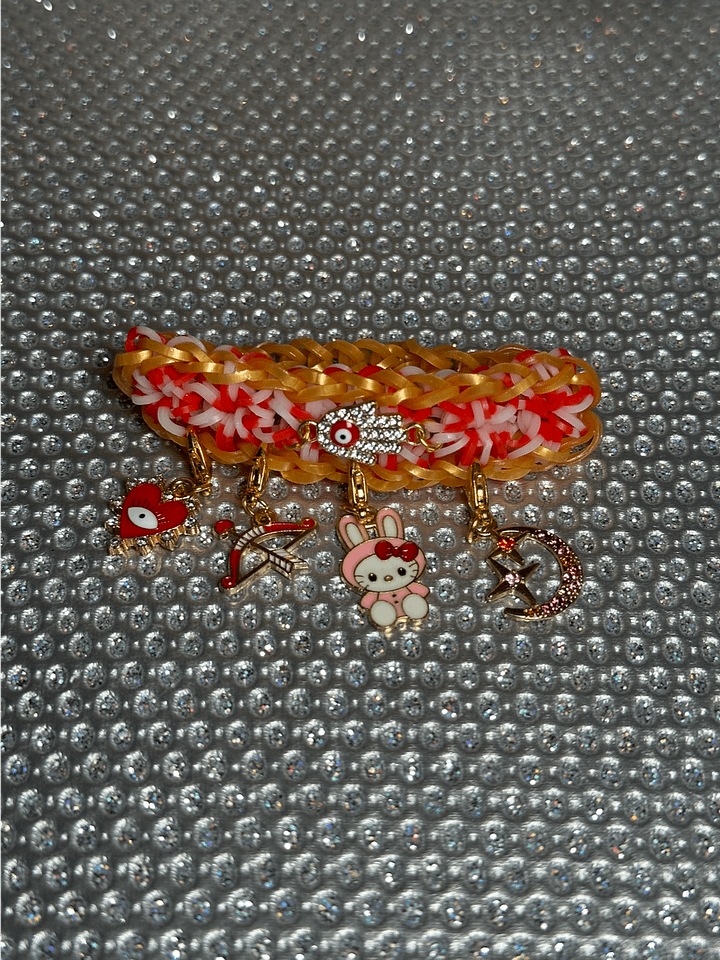 Shooting For The Stars Bunny Evil Eye Elastic Band Bracelet product image (1)