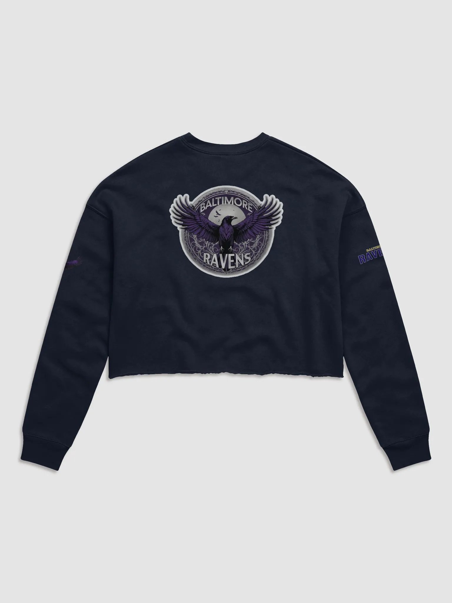 Ravens "Fierce Winged" Women's Fleece Crop Sweatshirt | Baltimore Ravens | NFL Home Locker product image (2)