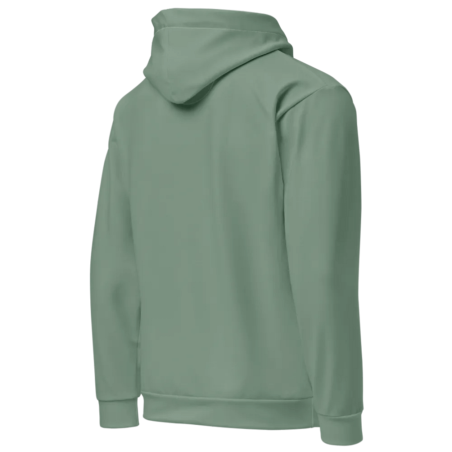 Plain Medium Sage Green Soft Summer Unisex Recycled Polyester Heavyweight Premium Hoodie by Treasure Pie product image (4)