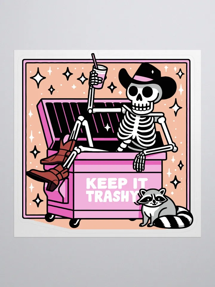 Keep It Trashy Sticker (Peach/Pink) product image (1)