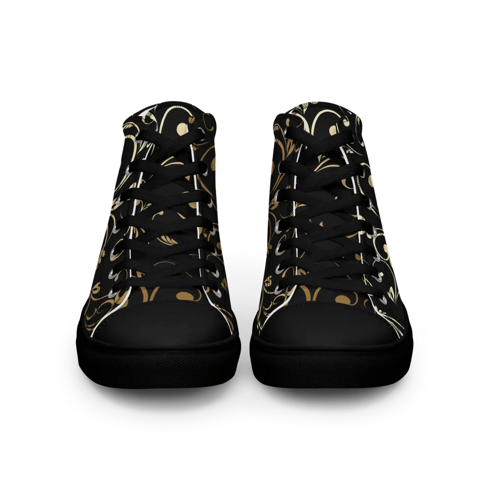 Golden Swirl Men's High Top Shoes product image (3)