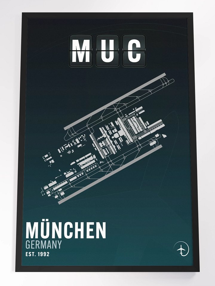Munich MUC Poster (Framed) product image (1)