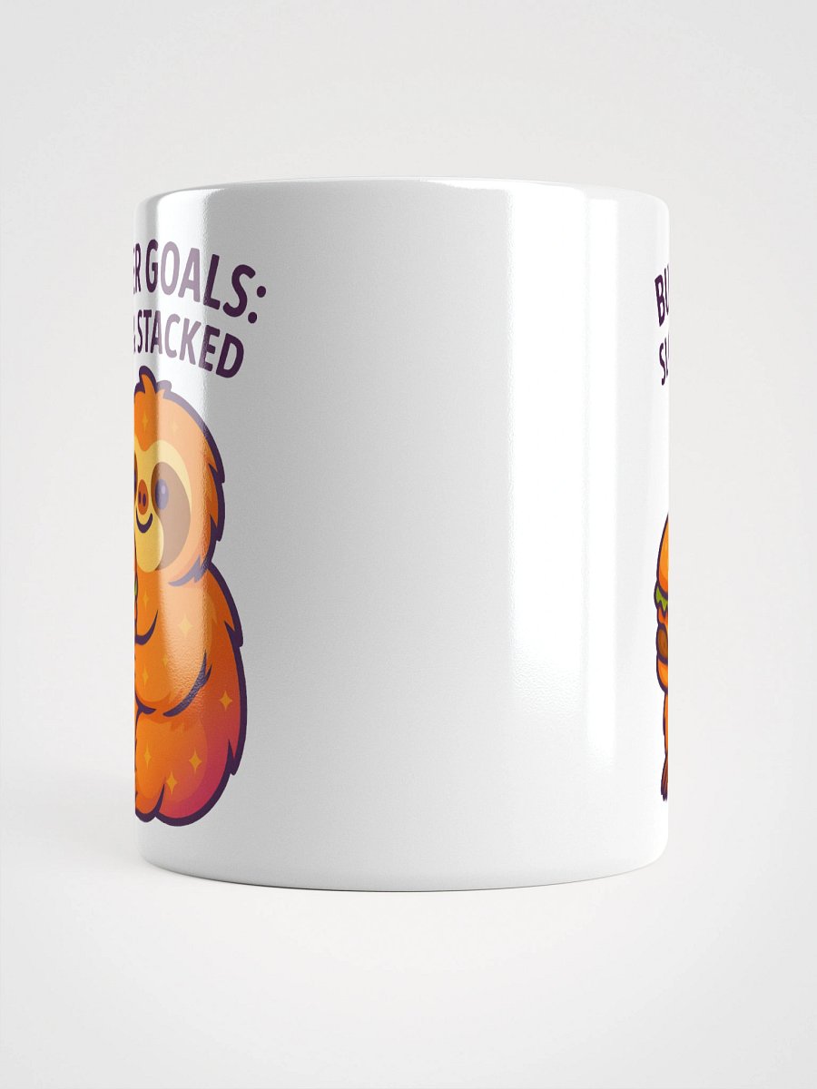 Burger Goals Sloth Mug – Funny Burger Coffee Cup for Foodies & Slow Mornings product image (5)