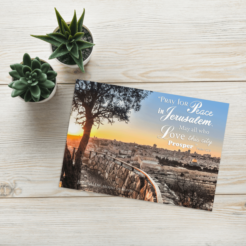 "PRAY FOR PEACE IN JERUSALEM" Greeting Card product image (1)