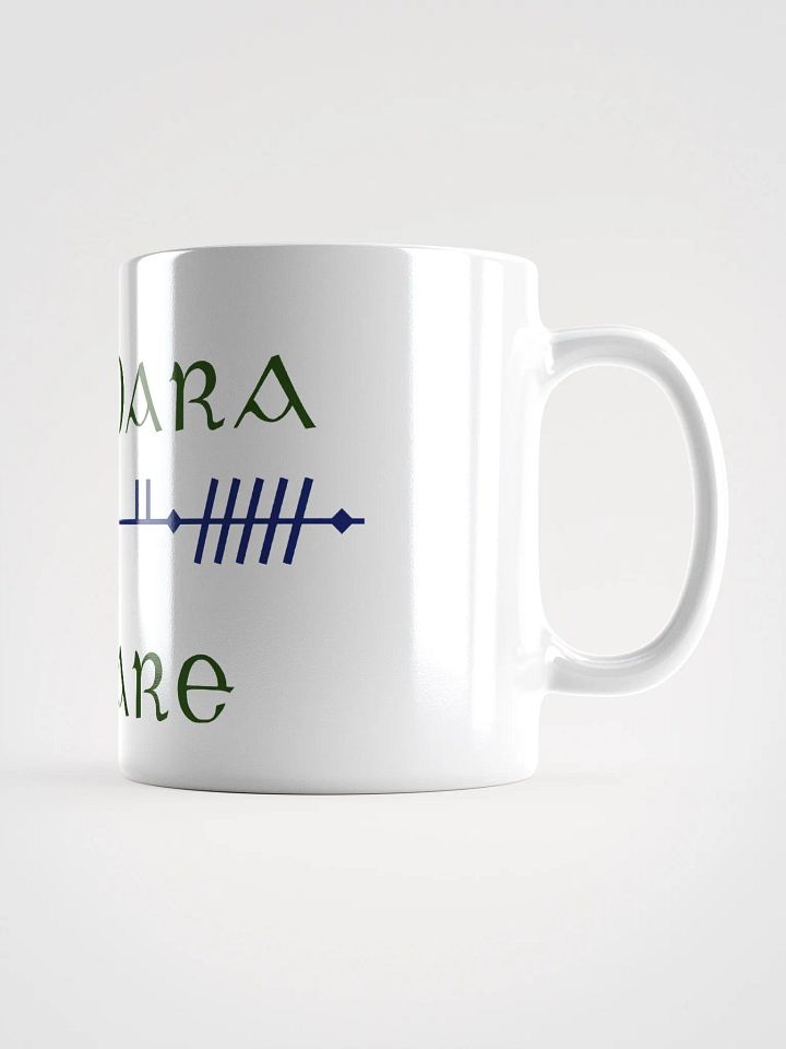 Cill Dara/Kildare Celtic Scholastic style Ogham Script White Glossy Mug product image (1)