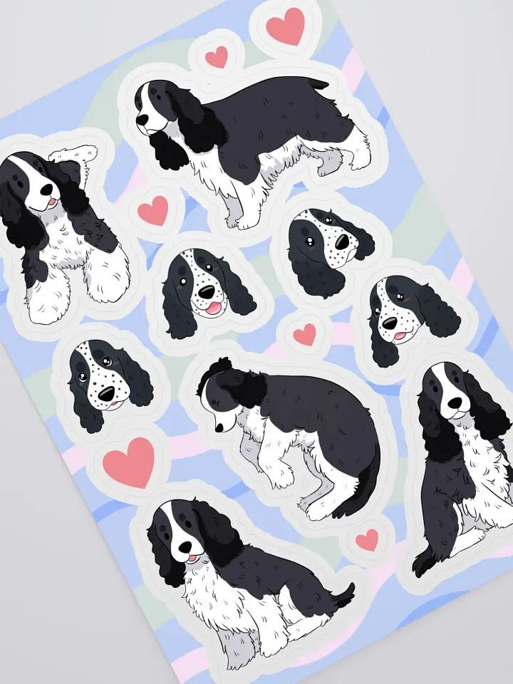 Cocker Spaniel Love Sticker Sheet product image (2)