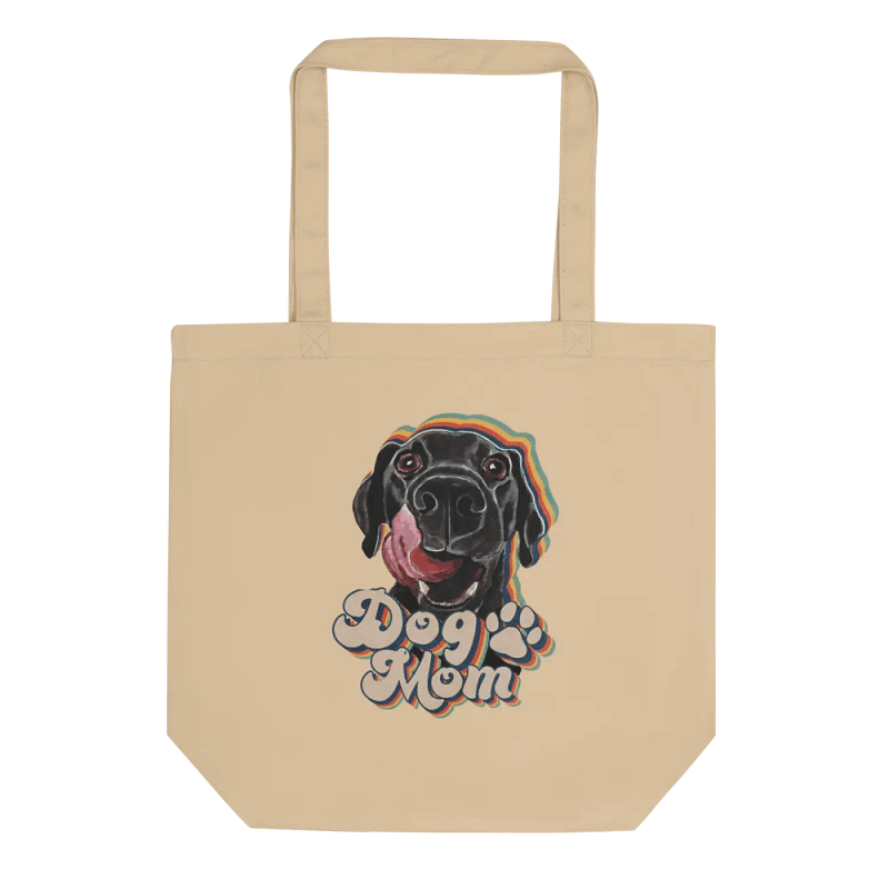Black Labrador Dog Mom Tote