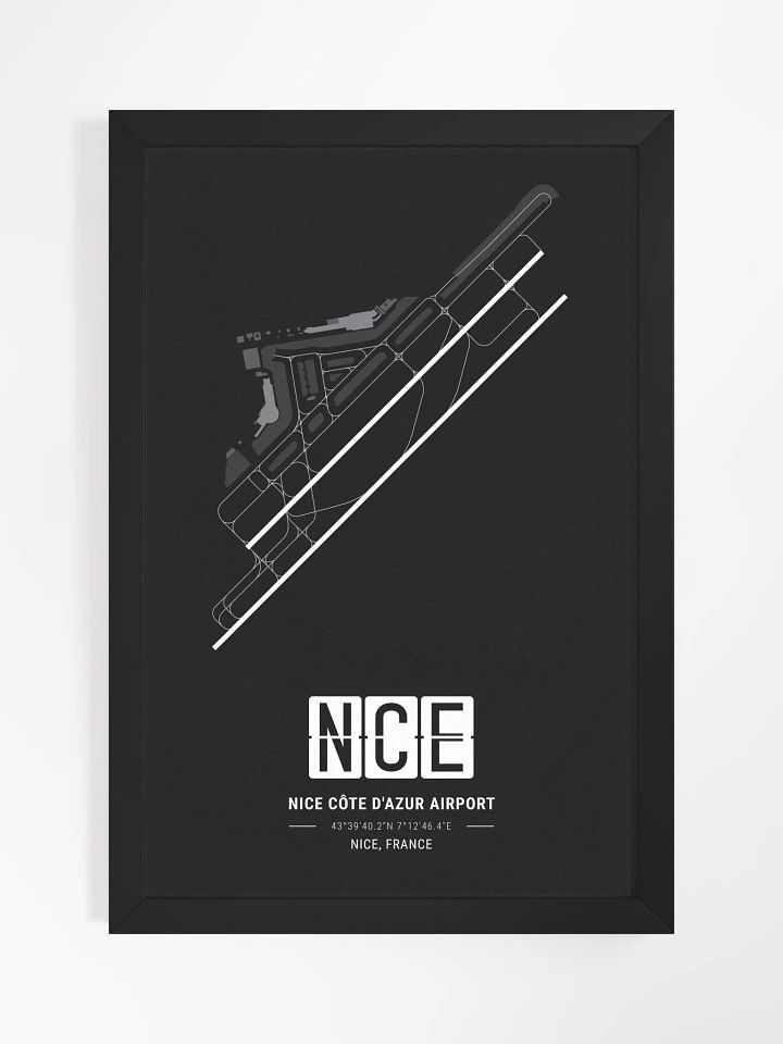 Framed Airport NCE Premium Map On Matt Paper product image (1)