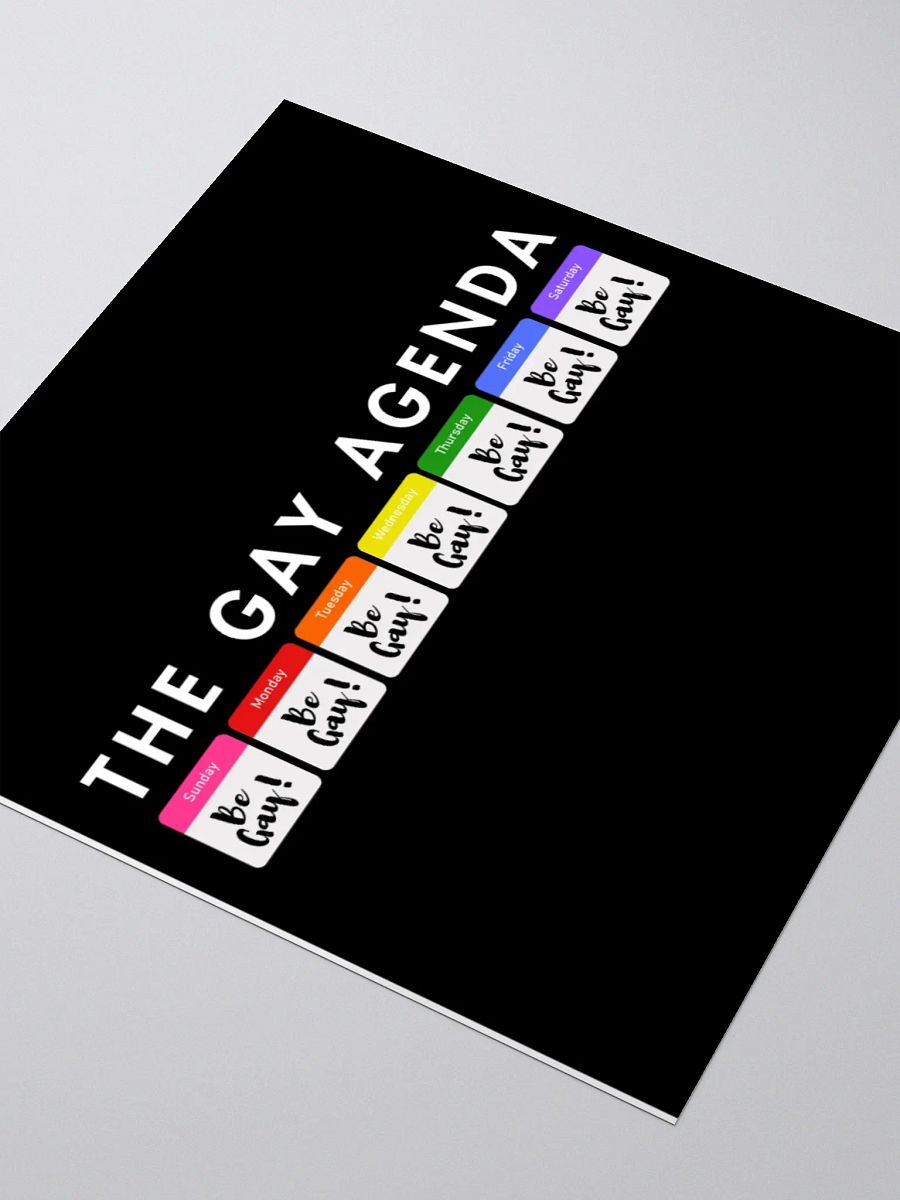 The Gay Agenda Sticker. product image (9)
