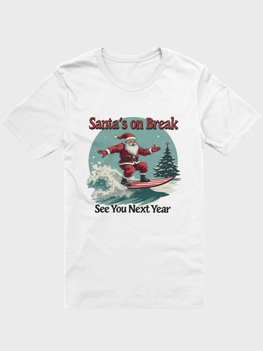 Santa's on Break Surfing T-Shirt product image (5)