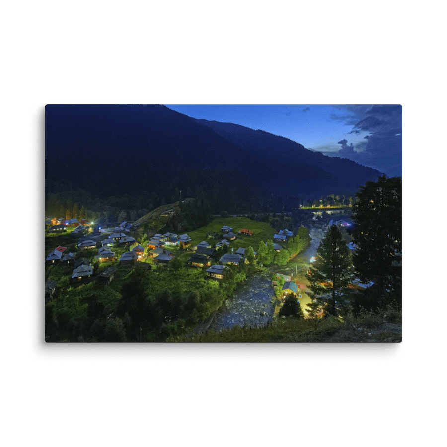 Mountain Valley Night Canvas product image (3)