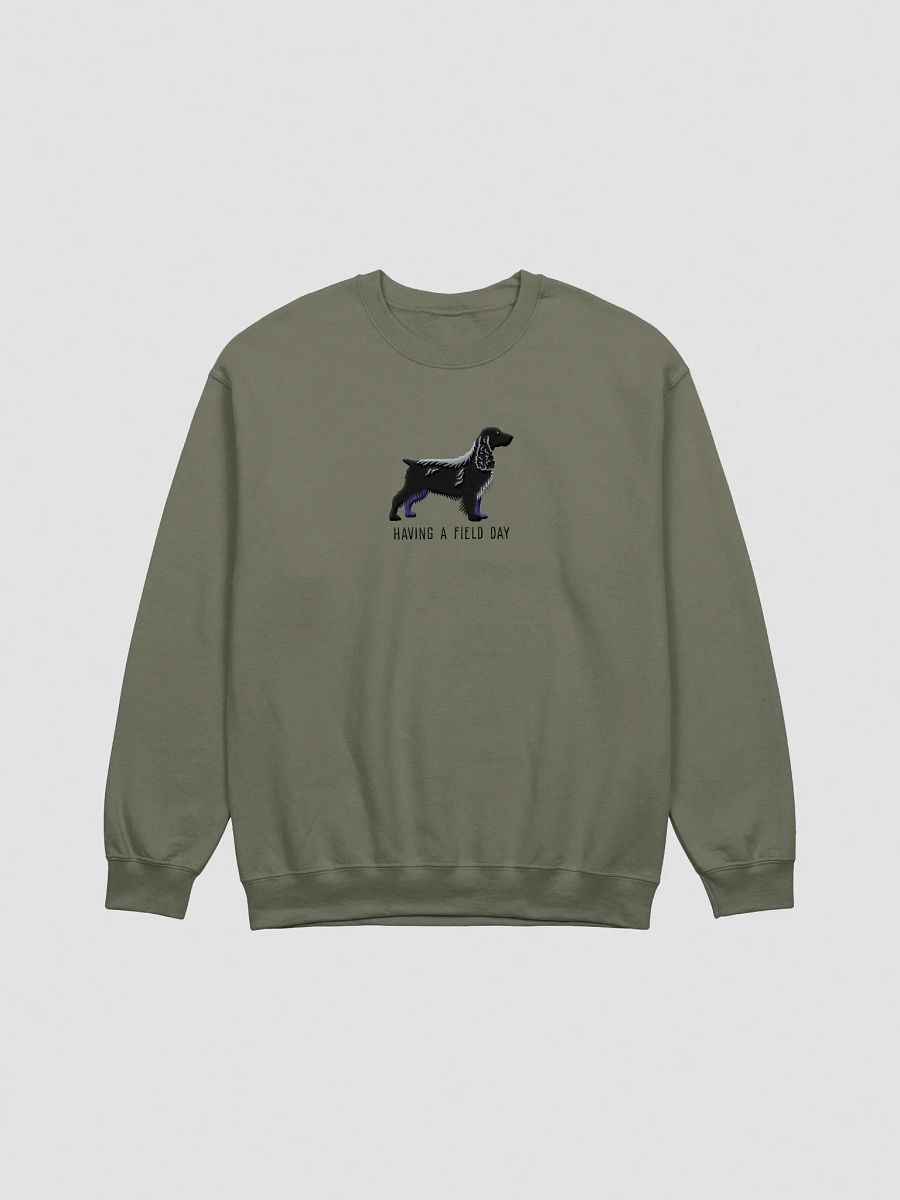 Having a Field Day Sweatshirt (Embroidered) of a Field Spaniel(Black) product image (1)