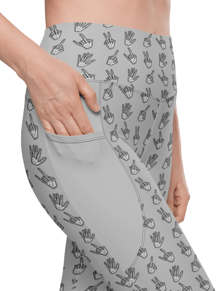 Bone Zone grey pattern pocket leggings product image (1)