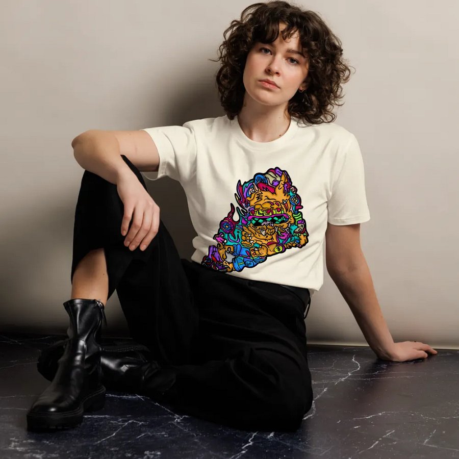 Chill Cat Tee Cream product image (10)
