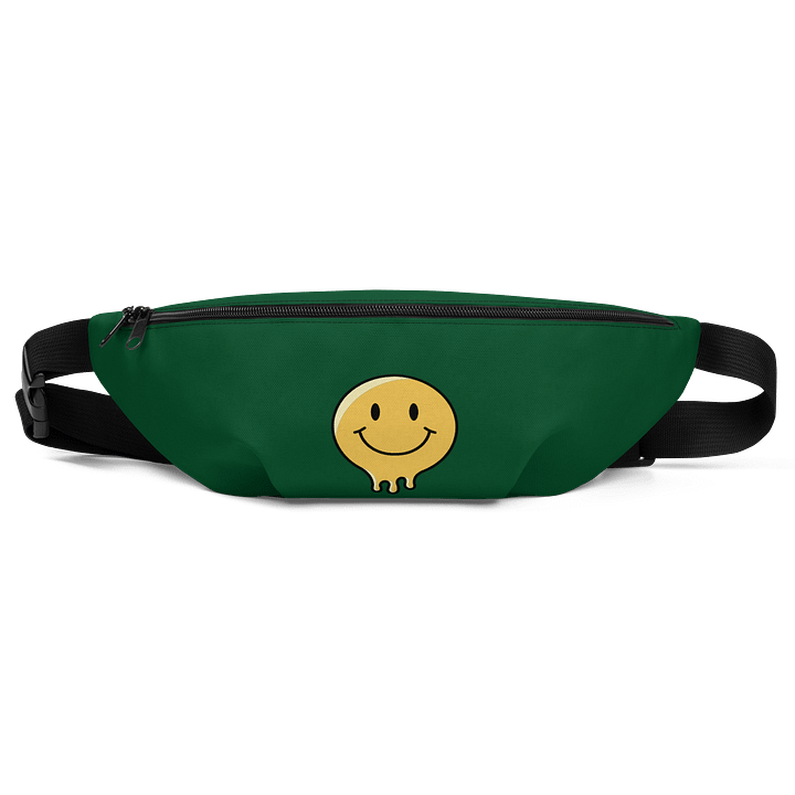 Melting Smile Emoji Forest Green Fanny Pack (Waist Bag) product image (1)