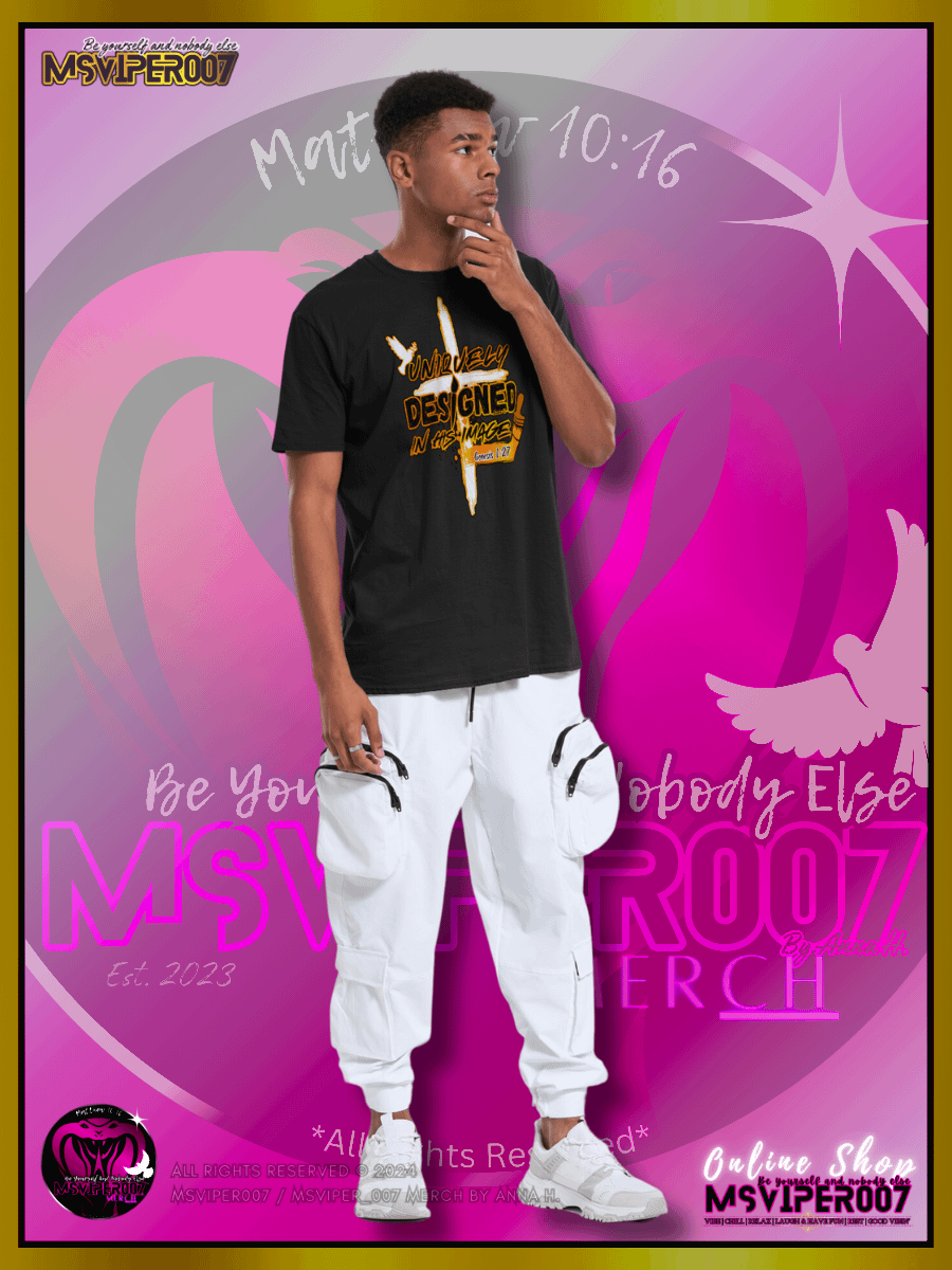 T-Shirts - MsViper007's "Uniquely Designed In His Image" [flame] - T-Shirt By Anna H. product image (5)