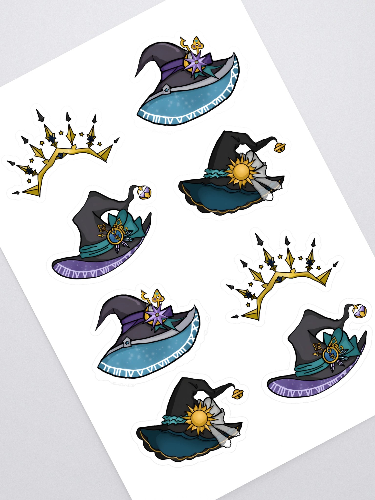 StarfireEspo Chibi Hats & Crown Sticker Sheet product image (1)