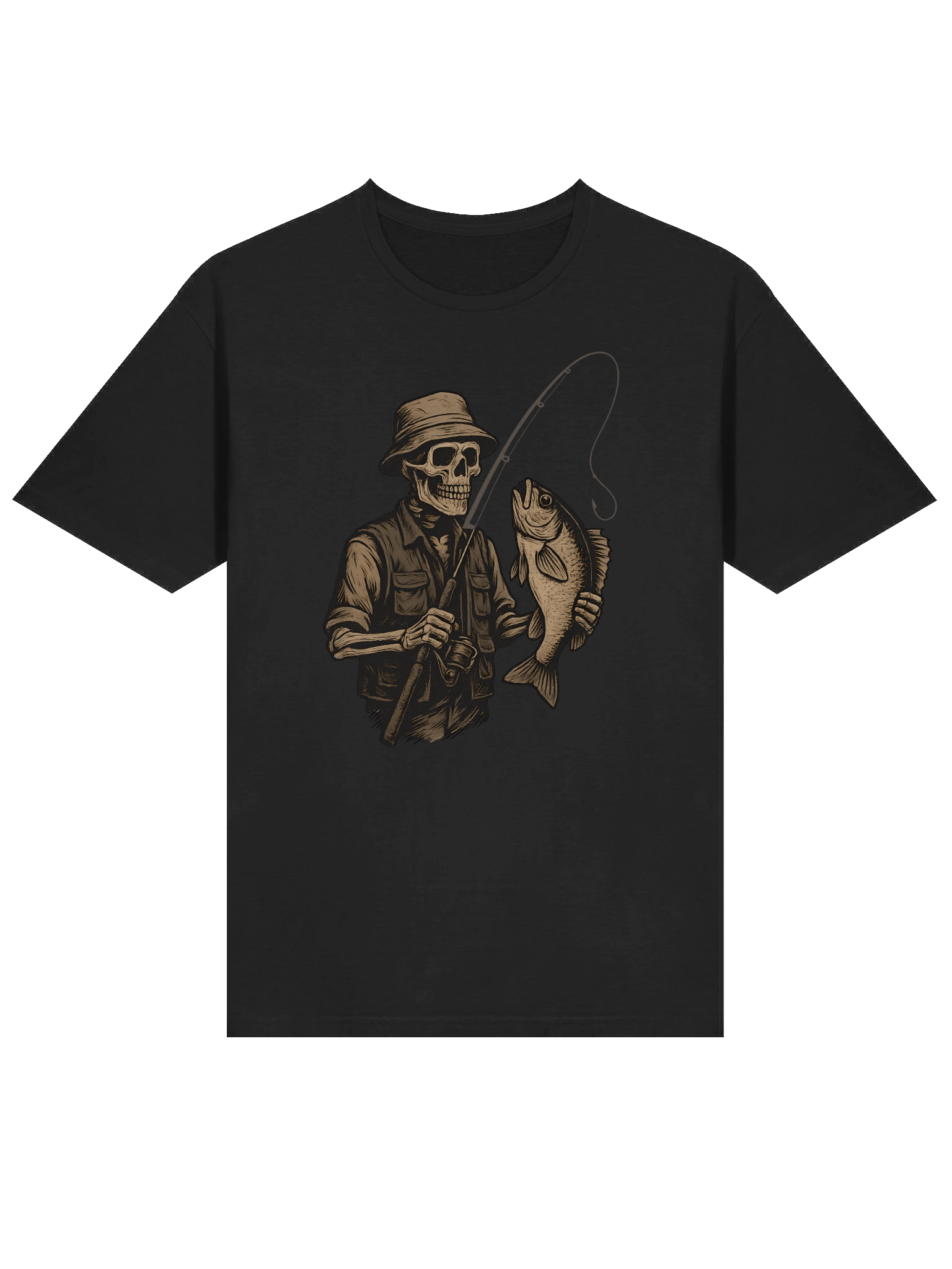 Skeleton Fishing T-Shirt – Bass Fisherman Graphic Tee for Anglers product image (5)