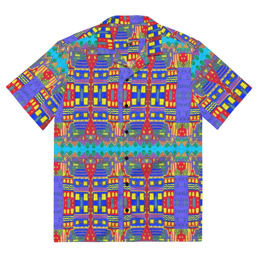 Abstract Playful Houses 2 Unisex Hawaiian Shirt product image (6)
