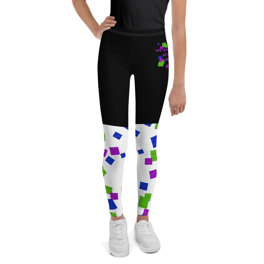 Glitchy Words are hard Vibes Youth Leggings product image (1)
