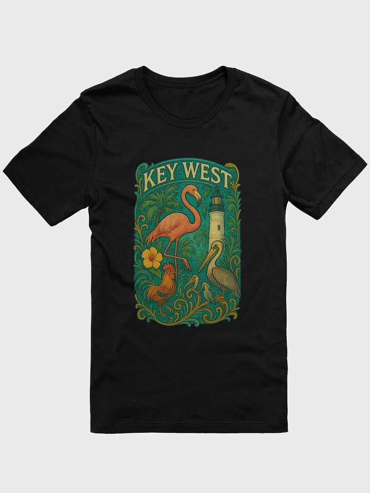 Key West Tropical T-Shirt Ultra Soft Tee with Flamingo, Pelican, Rooster, Lighthouse, and Hibiscus product image (13)