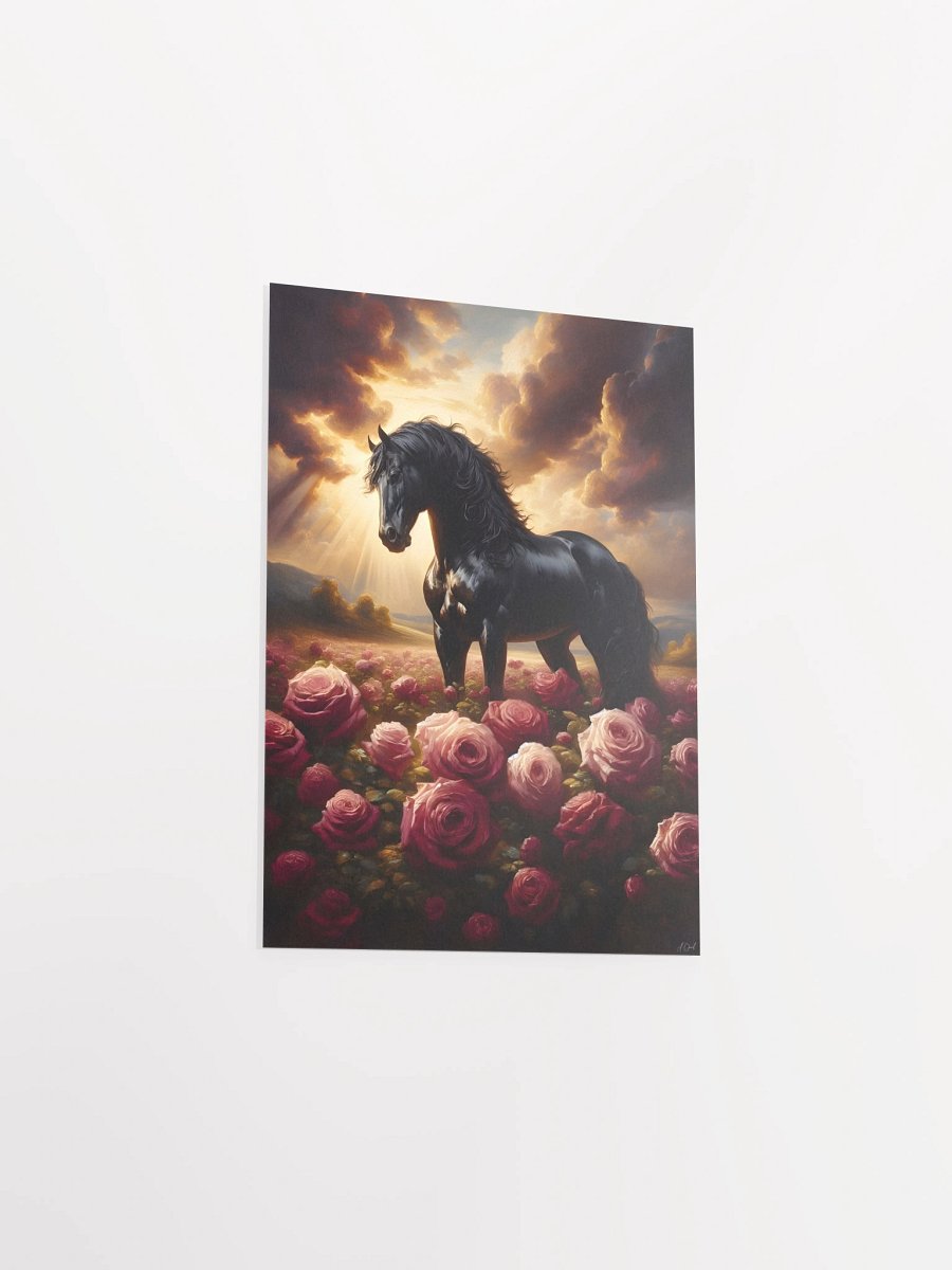 Majestic Horse and Rose Field Poster product image (20)