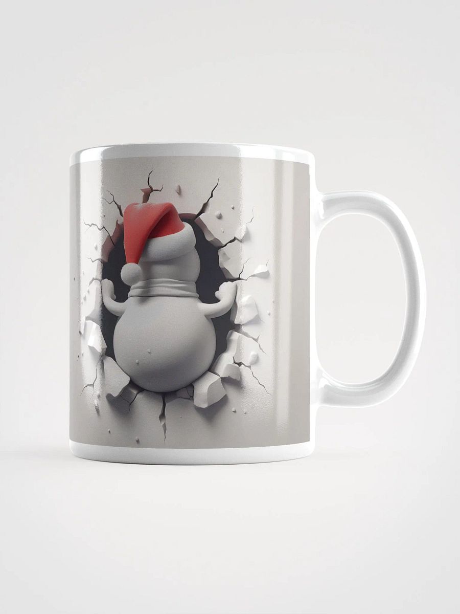 Snowman Breaking Through a Wall 11 oz Mug product image (2)