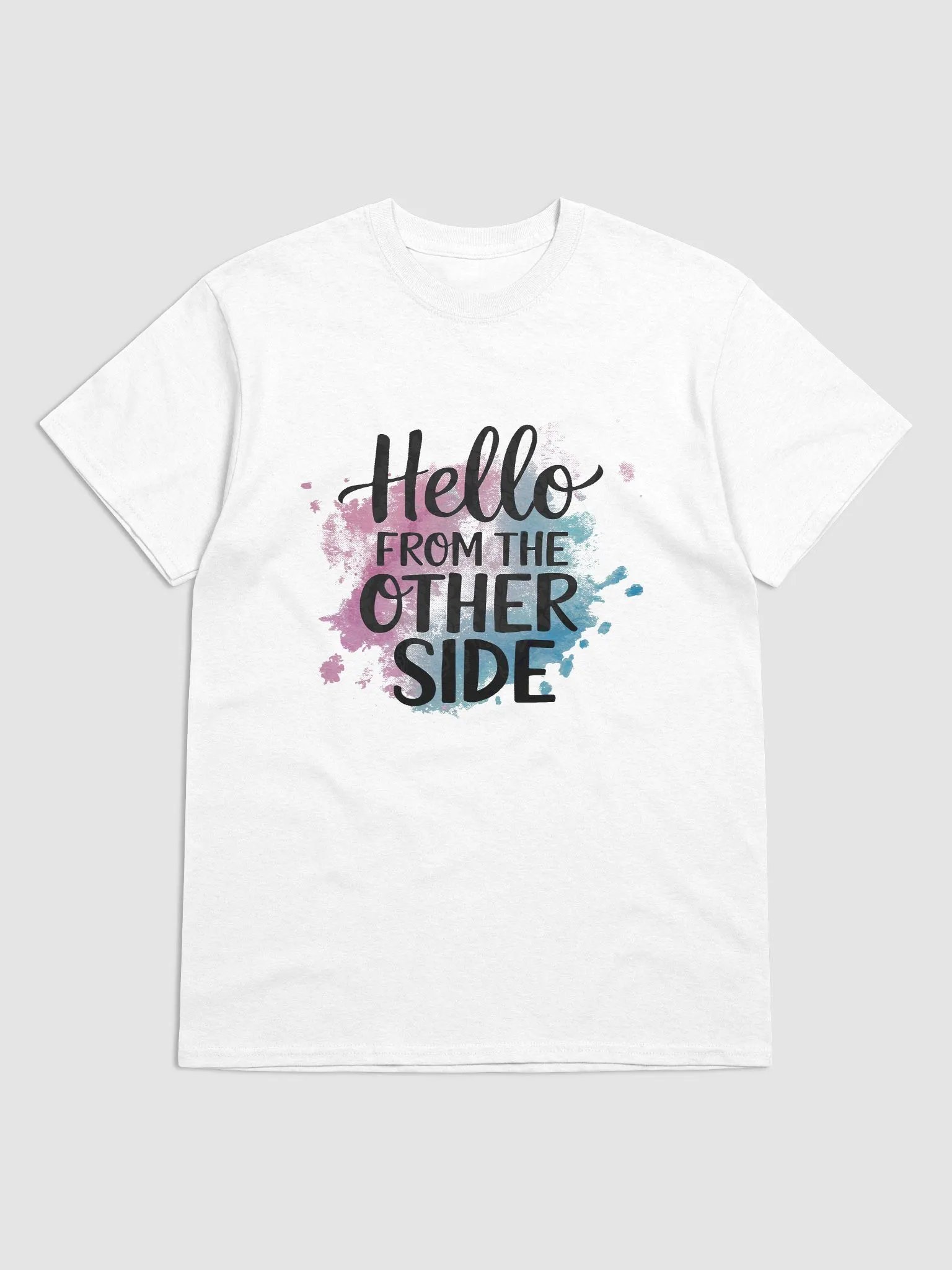 "Hello from the Other Side" #Statement Heavyweight White T-Shirt product image (1)