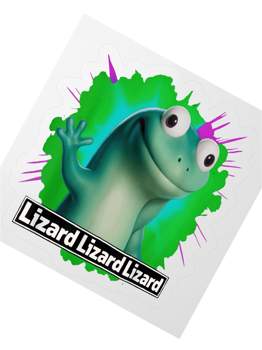 Funny Lizard Lizard Lizard Click Trending Meme Sticker product image (2)