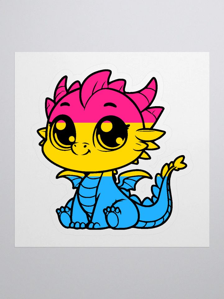 Pansexual Pride Dragon Sticker product image (1)