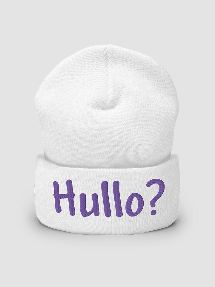 [PixelxKitten] Hullo? White and Purple Beanie product image (2)