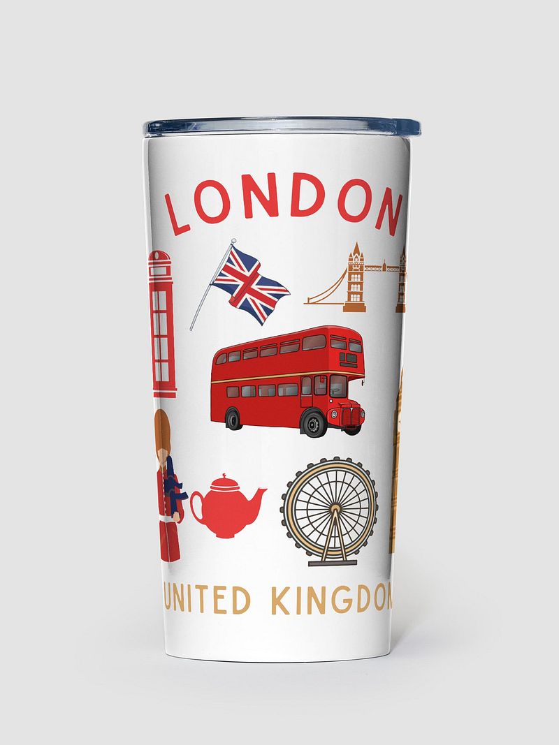 London Iconic Symbols 20oz Stainless Steel Tumbler