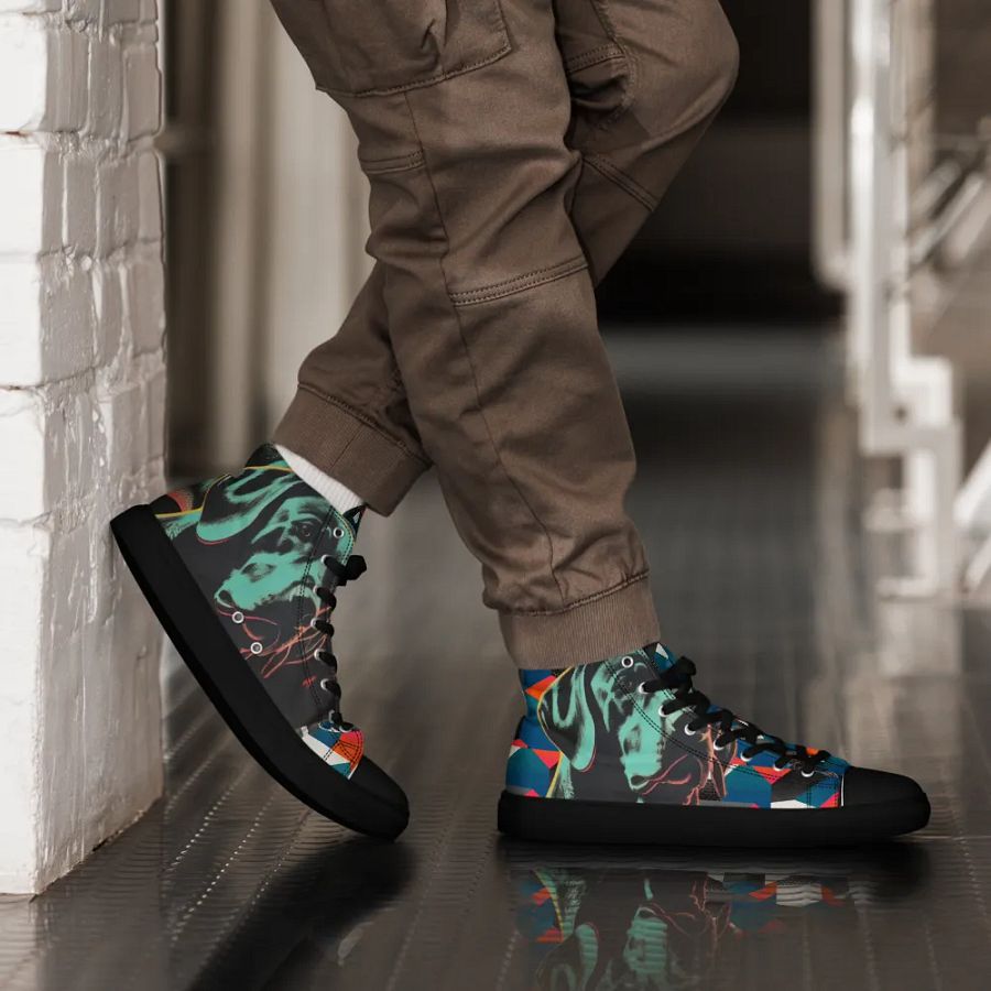 Neon Canine Chaos Men's High Tops product image (2)