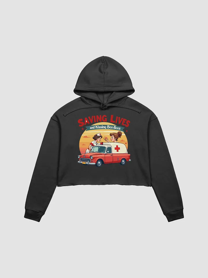 Vintage Nurse Ambulance Crop Hoodie product image (8)