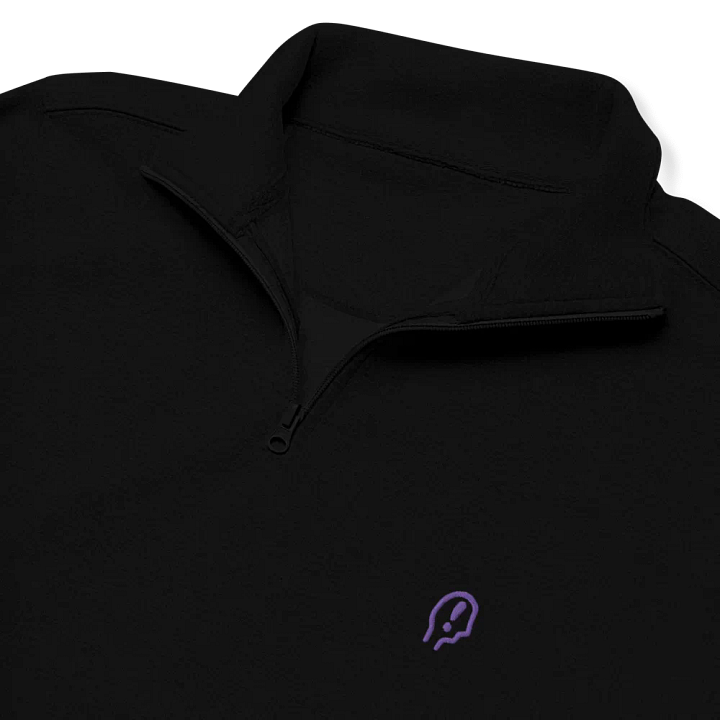 EXCLAIMING MENTALLY (purple) embroidered quarter zip product image (1)