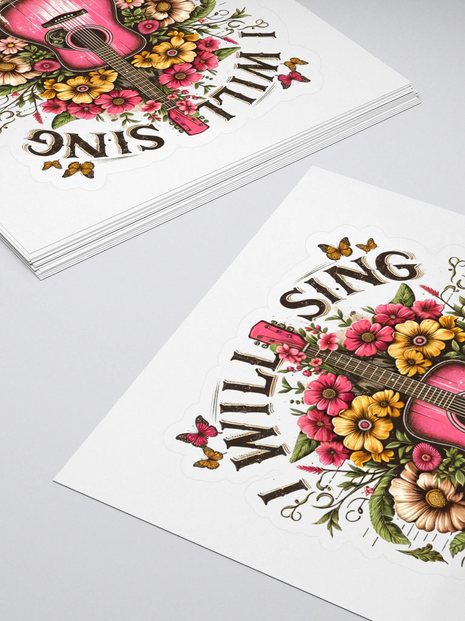 I Will Sing of the Goodness of God Guitar Sticker product image (4)