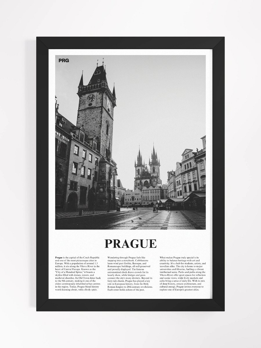 Prague 01 Newspaper Poster | Framed product image (5)