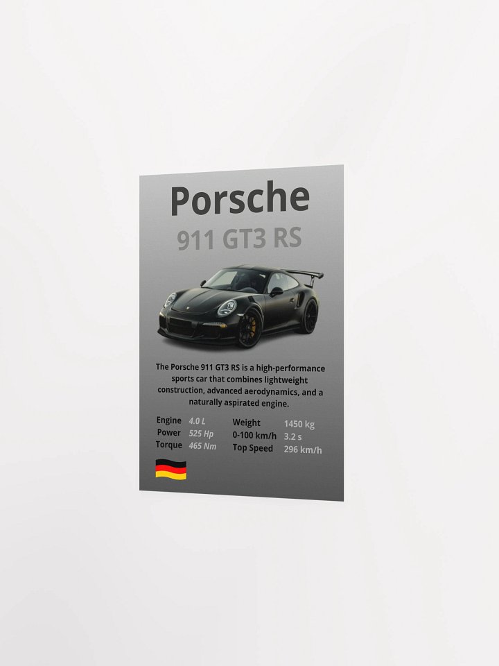 Porsche 911 GT3 RS Wall Poster Without Frame product image (8)