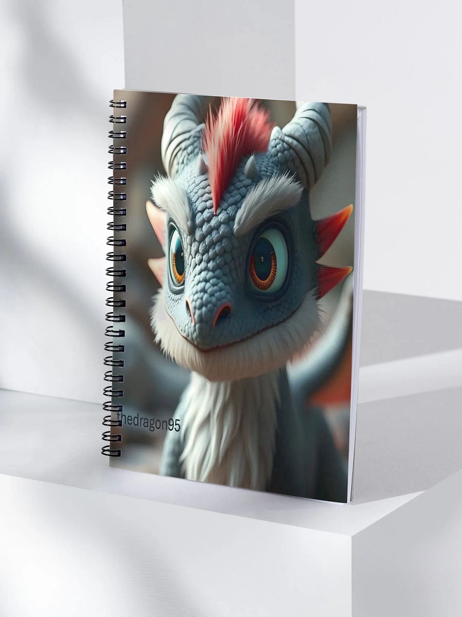 📓 Curious Dragon Spiral Notebook – Featuring Flammie 🐉✨ product image (4)
