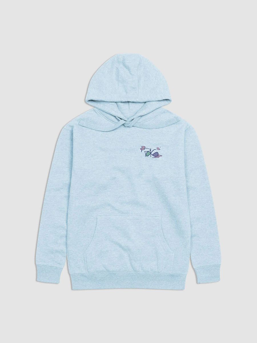Hoodie bleu/blanc "Nuages roses" product image (6)