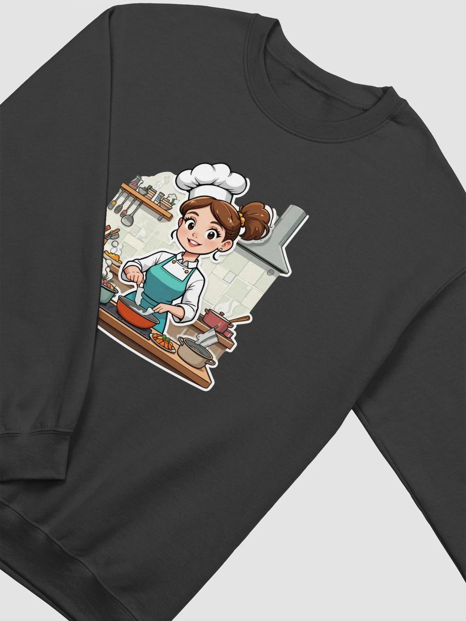 Chef's Kitchen Cartoon Crewneck Sweatshirt product image (13)