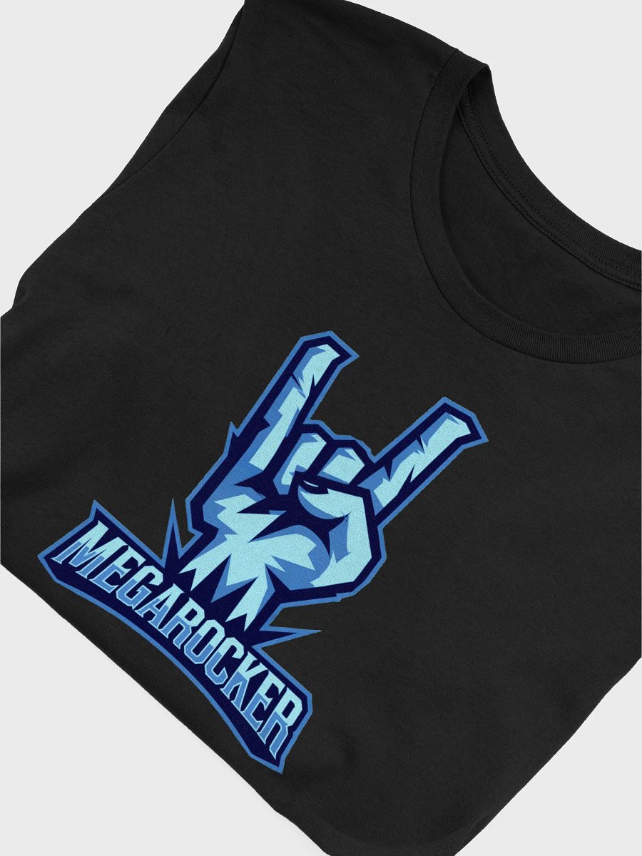 MegaRocker Horns Up Blue Logo tee product image (5)