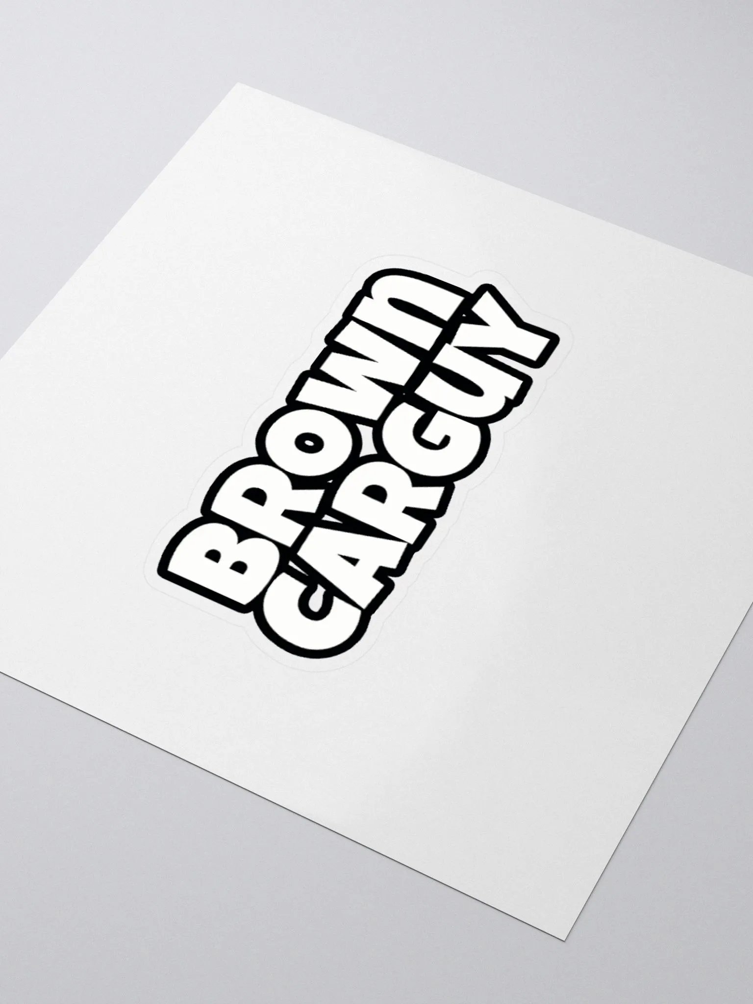 BrownCarGuy B&W stickers product image (7)