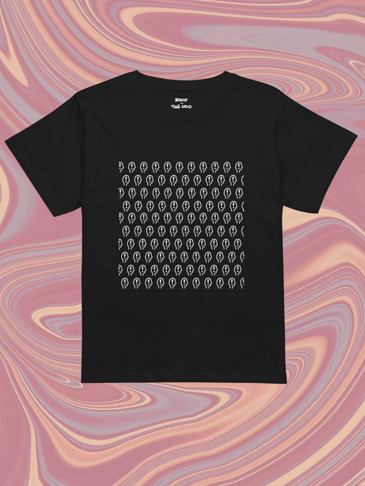 EXCLAIMING MENTALLY (white repeating) printed waist-length tee product image (10)